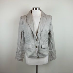G.E.T. Equipment General Technique 100% Linen Tan Brown Blazer Jacket New Large